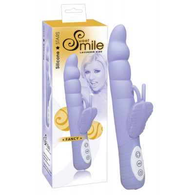 VIBRATORE CON ROTAZIONE E STIMOLAZIONE \"FANCY\" VIOLA