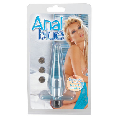 VIBRATORE A FORMA DI CUNEO "ANAL BLUE"