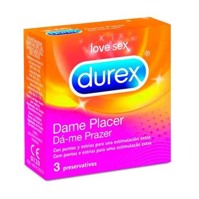 PROFILATTICI STIMOLANTI DUREX "DAME PLACER" DOTTED - 3 PEZZI